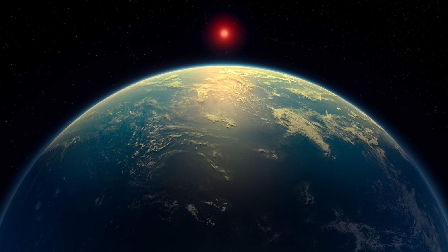 Экзопланета K2-18b в представлении художника. Credit: A. Smith/N. Mandhusudhan Экзопланета K2-18b в представлении художника. Credit: A. Smith/N. Mandhusudhan